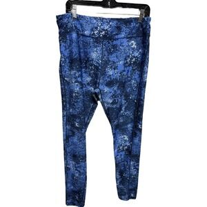 Under Armour blue patterned Heat Gear Compression leggings Women's XL Workout